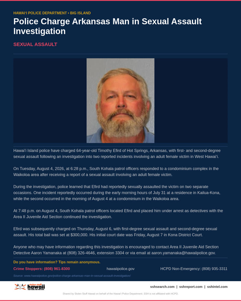 HCPD OFFICIAL - Hawaii County | SSH Search