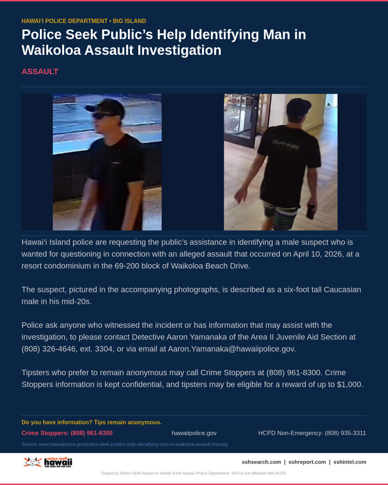 HCPD OFFICIAL - Hawaii County | SSH Search
