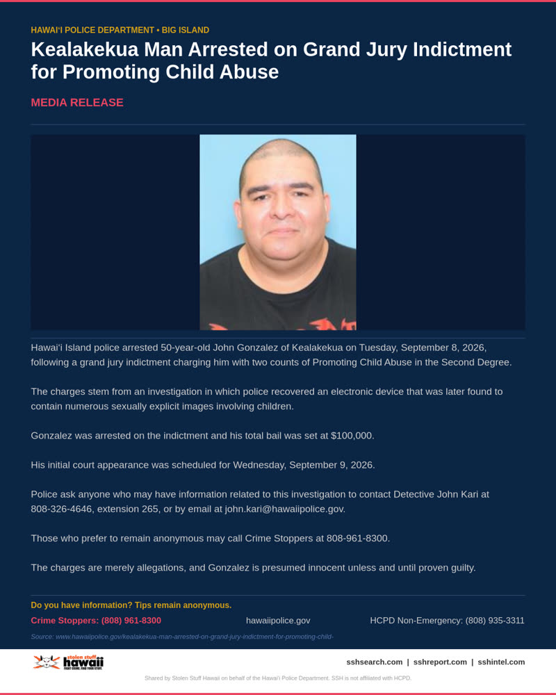 HCPD OFFICIAL - Hawaii County | SSH Search