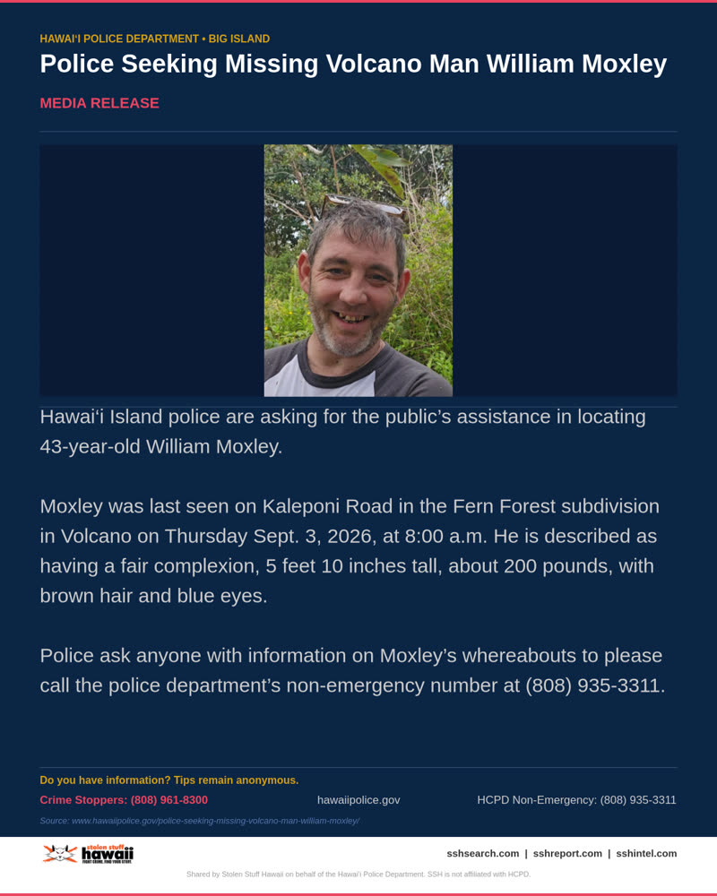 HCPD OFFICIAL - Hawaii County | SSH Search