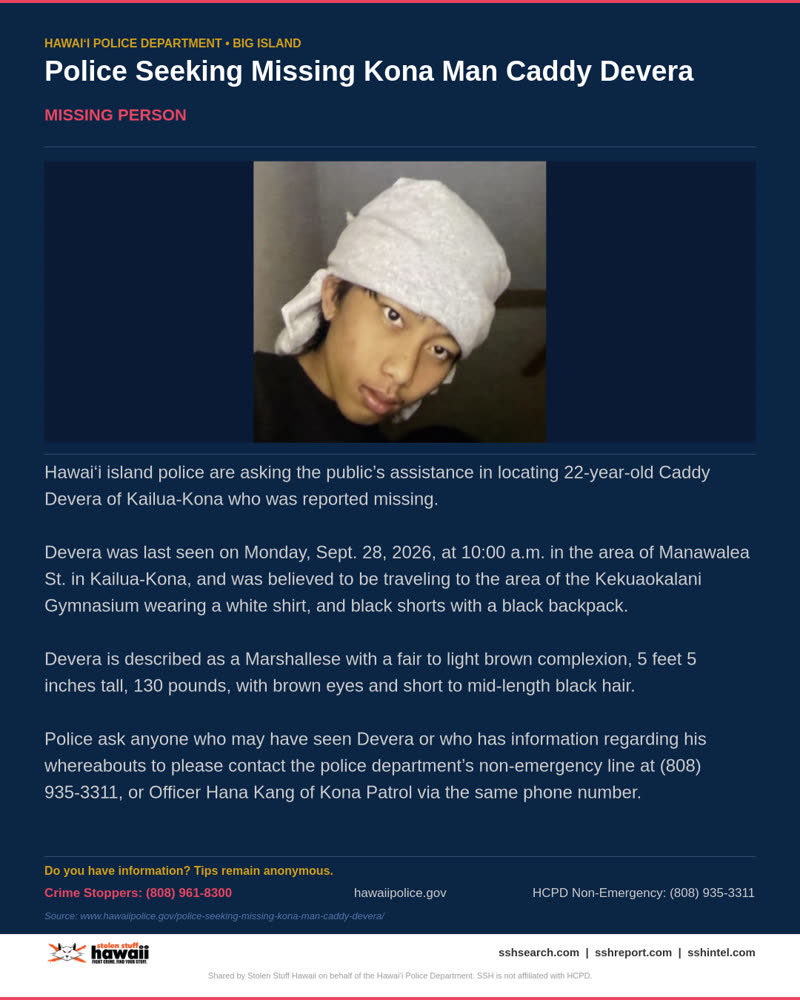 HCPD OFFICIAL - Hawaii County | SSH Search