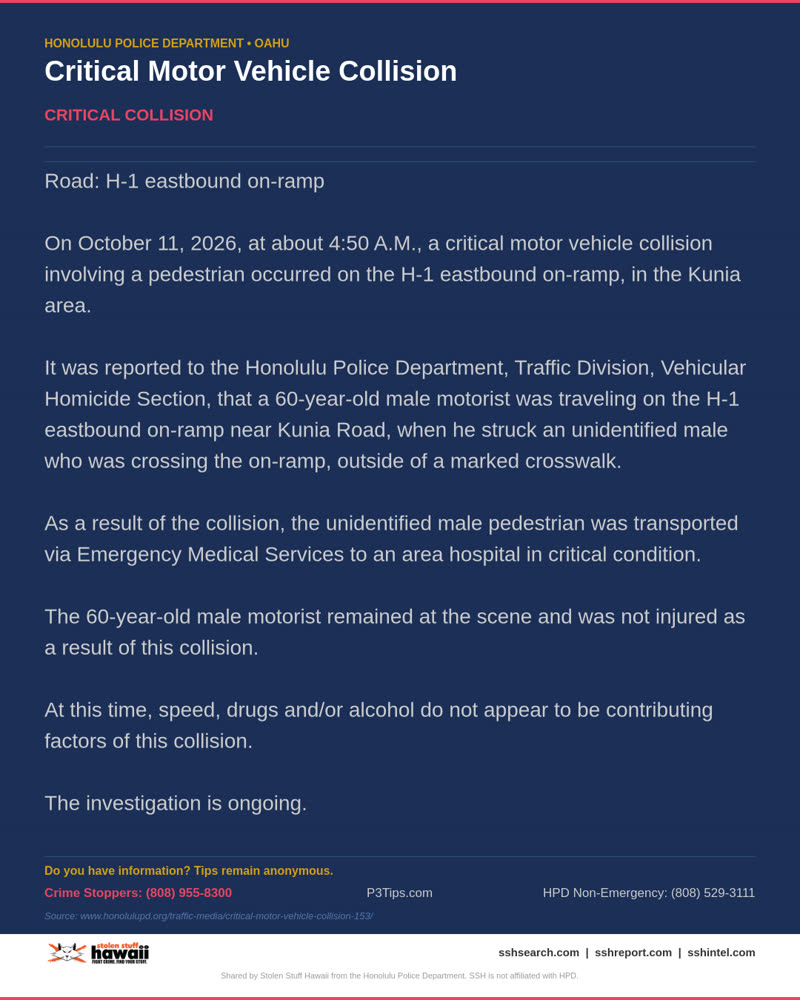 HPD OFFICIAL - Kunia area | SSH Search