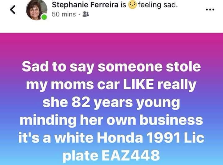 VEHICLE THEFT - DE Thompson village, Ewa, Oahu | SSH Search