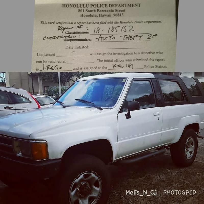 VEHICLE THEFT - Pauoa Rd. | SSH Search
