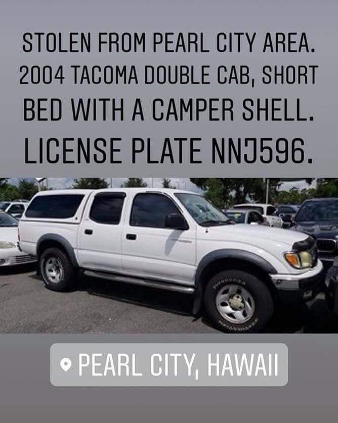 VEHICLE THEFT - Pearl City, Oahu | SSH Search