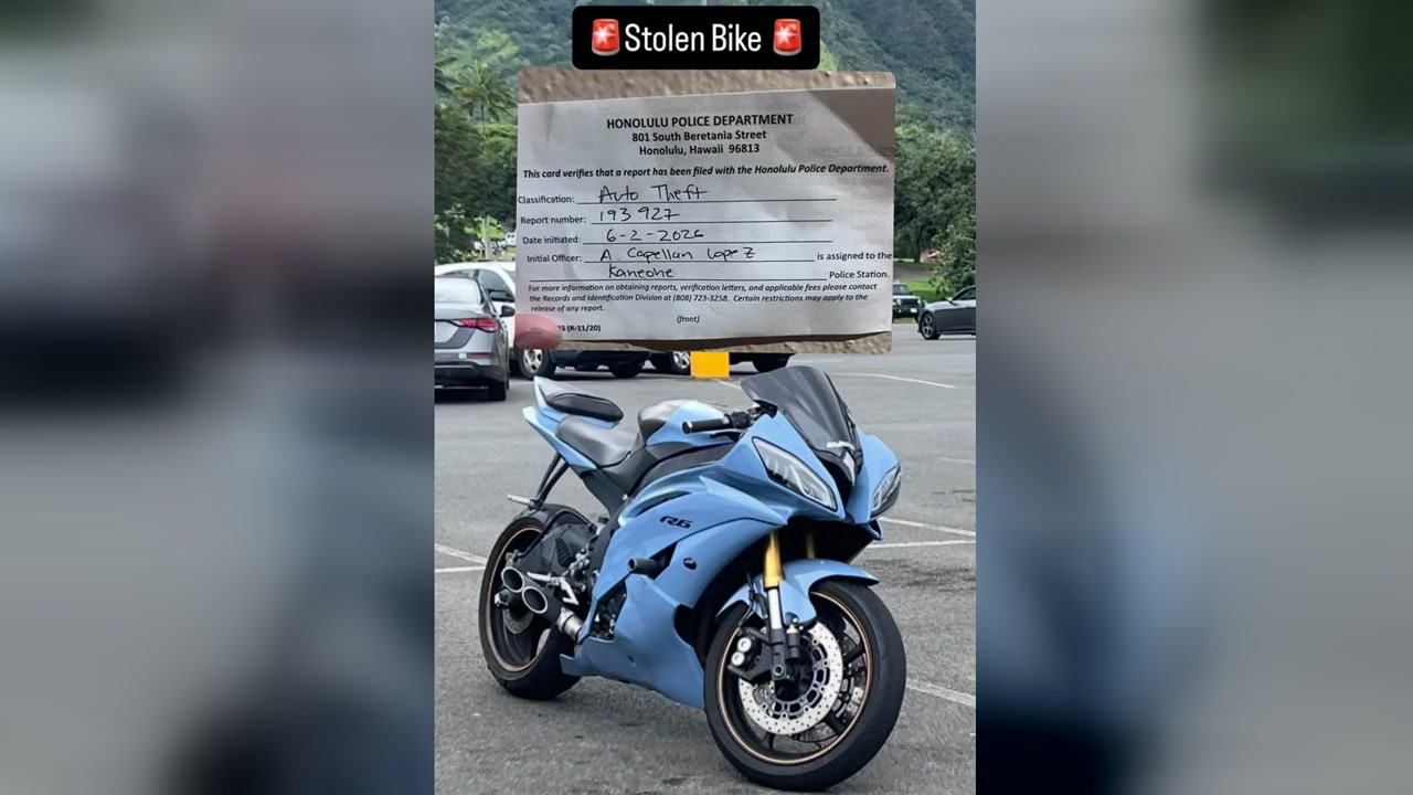 VEHICLE THEFT - Unknown | Stolen Stuff Hawaii