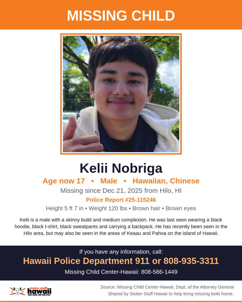 MISSING CHILD - Hilo, HI | SSH Search
