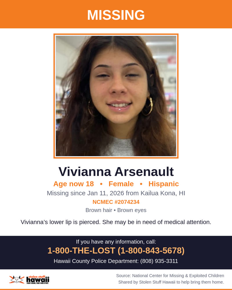 MISSING CHILD - Kailua Kona, HI | SSH Search