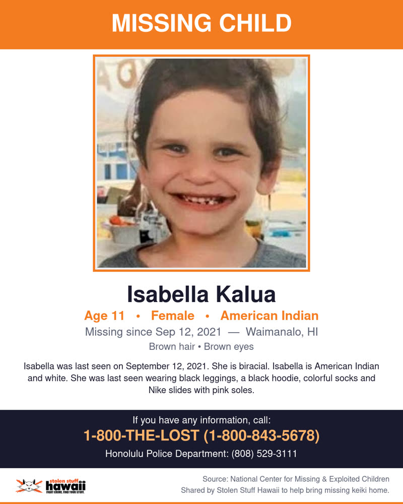 MISSING CHILD - Waimanalo, HI | SSH Search
