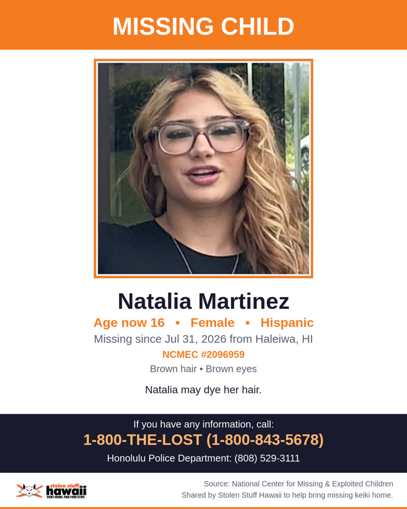 MISSING CHILD - Haleiwa, HI | SSH Search
