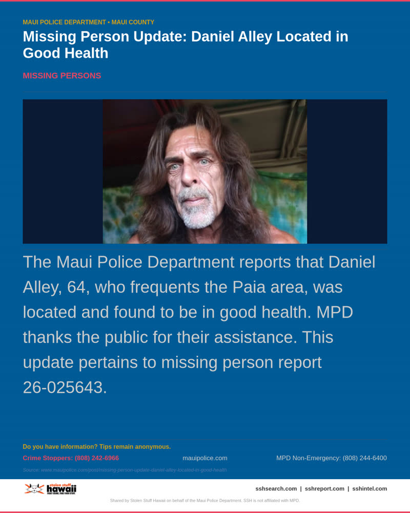 MPD OFFICIAL - Maui County | SSH Search