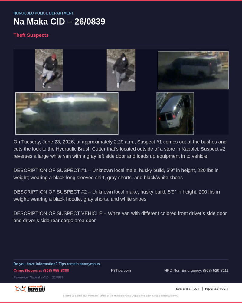 HPD OFFICIAL - Honolulu | SSH Search