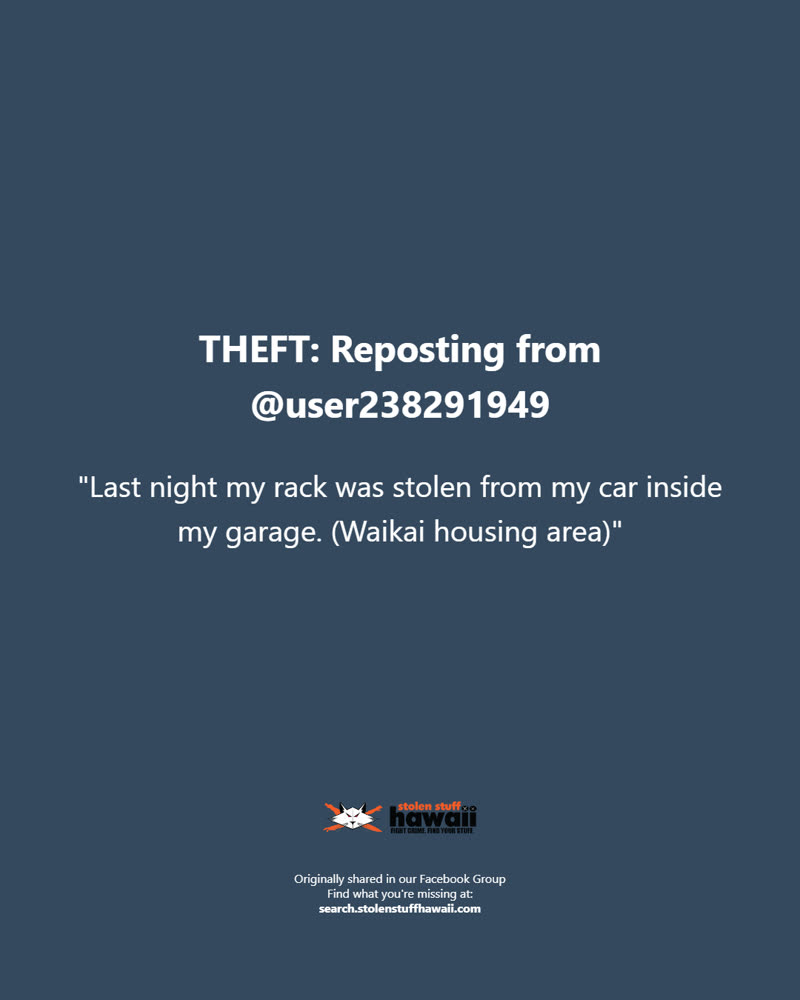THEFT - Oahu | SSH Search