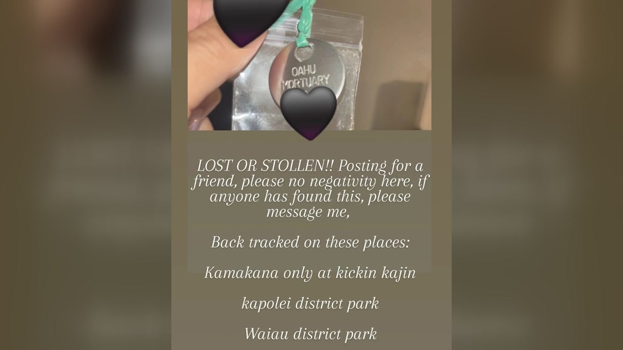 LOST ITEM - Oahu | Stolen Stuff Hawaii