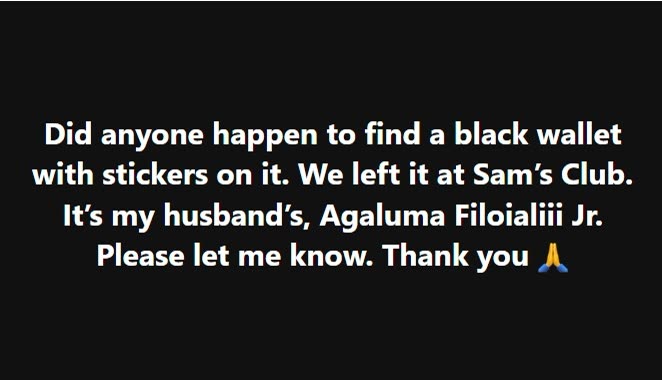 LOST ITEM - Oahu | SSH Search