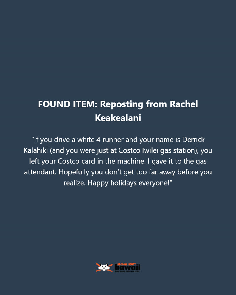 FOUND ITEM - Oahu | SSH Search