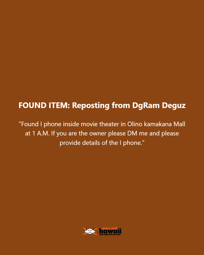 FOUND ITEM - hawaii | SSH Search