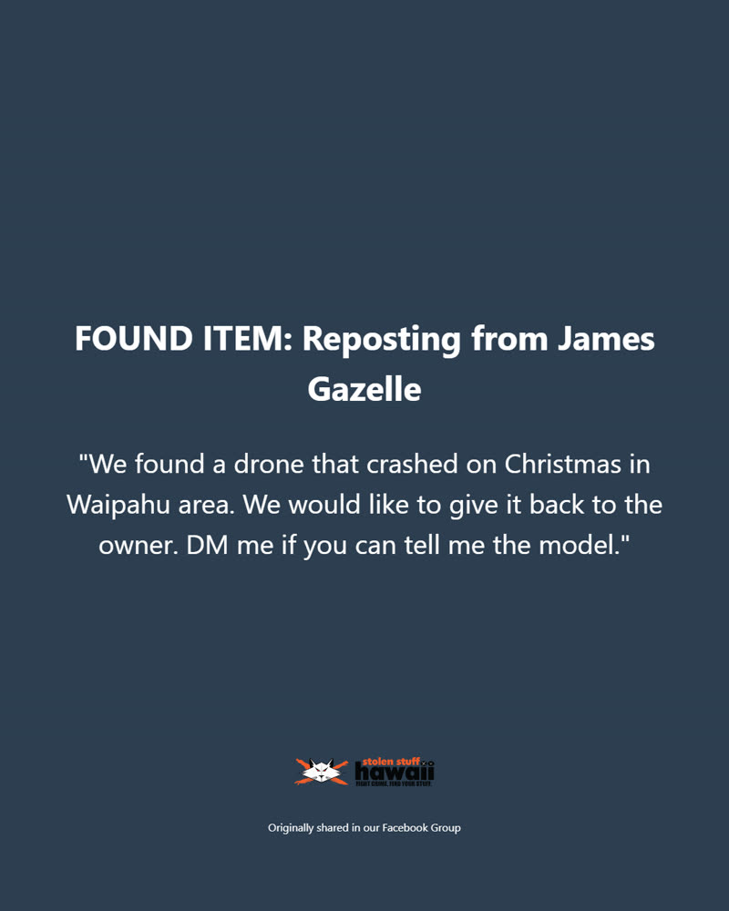 FOUND ITEM - Oahu | SSH Search