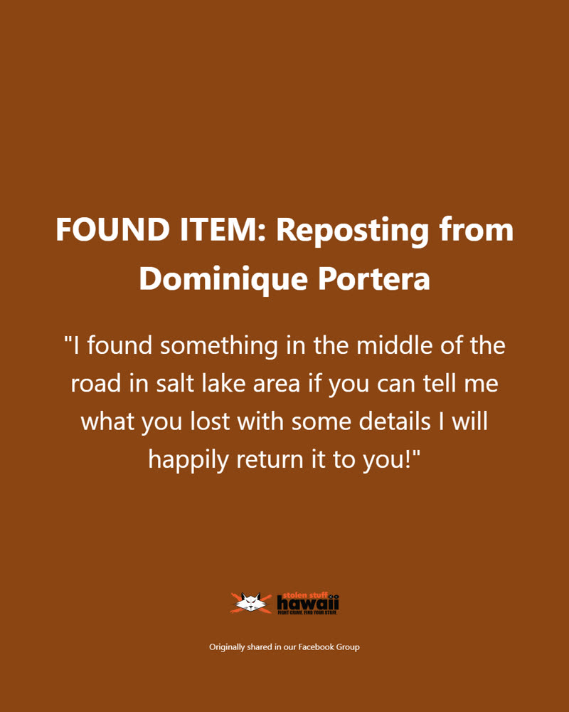 FOUND ITEM - Oahu | SSH Search