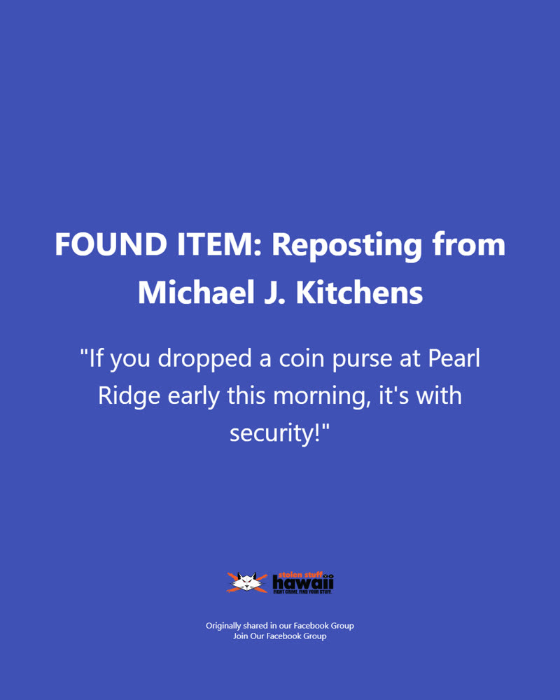 FOUND ITEM - Oahu | SSH Search