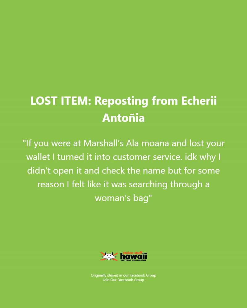 FOUND ITEM - Oahu | SSH Search