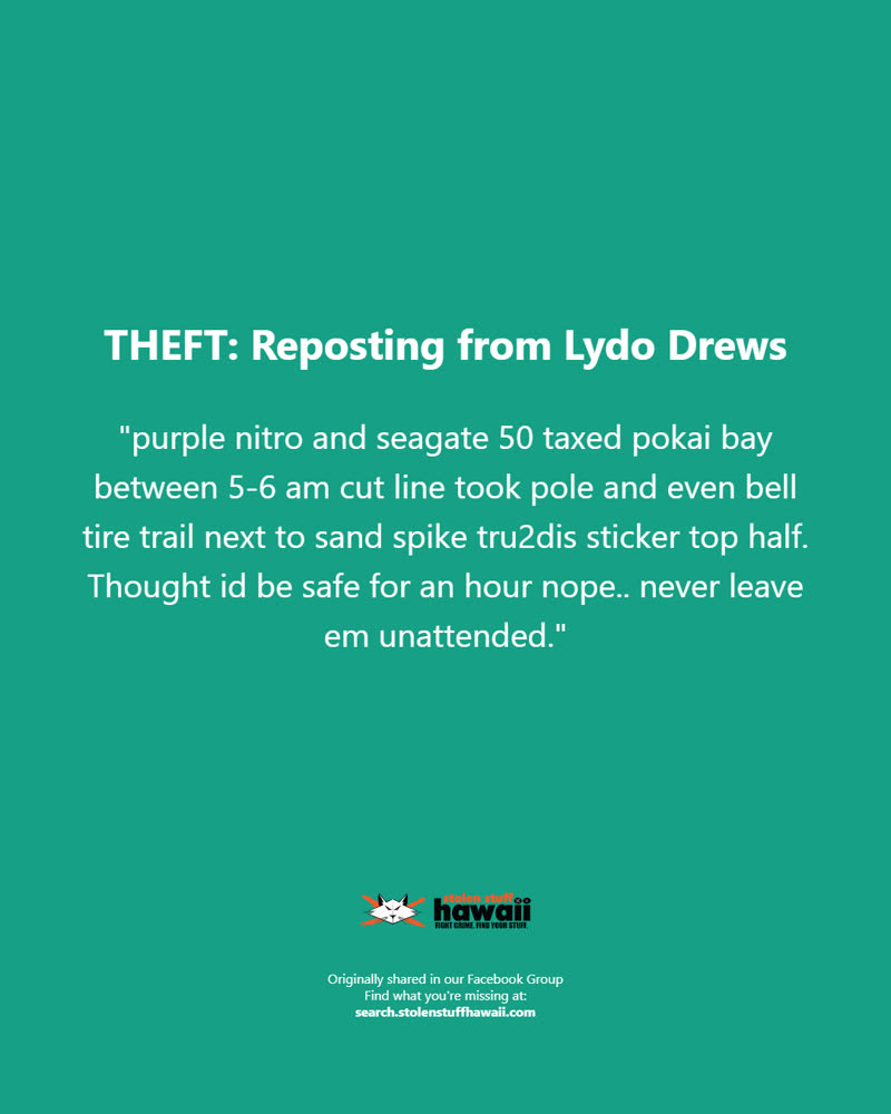 THEFT - Oahu | SSH Search