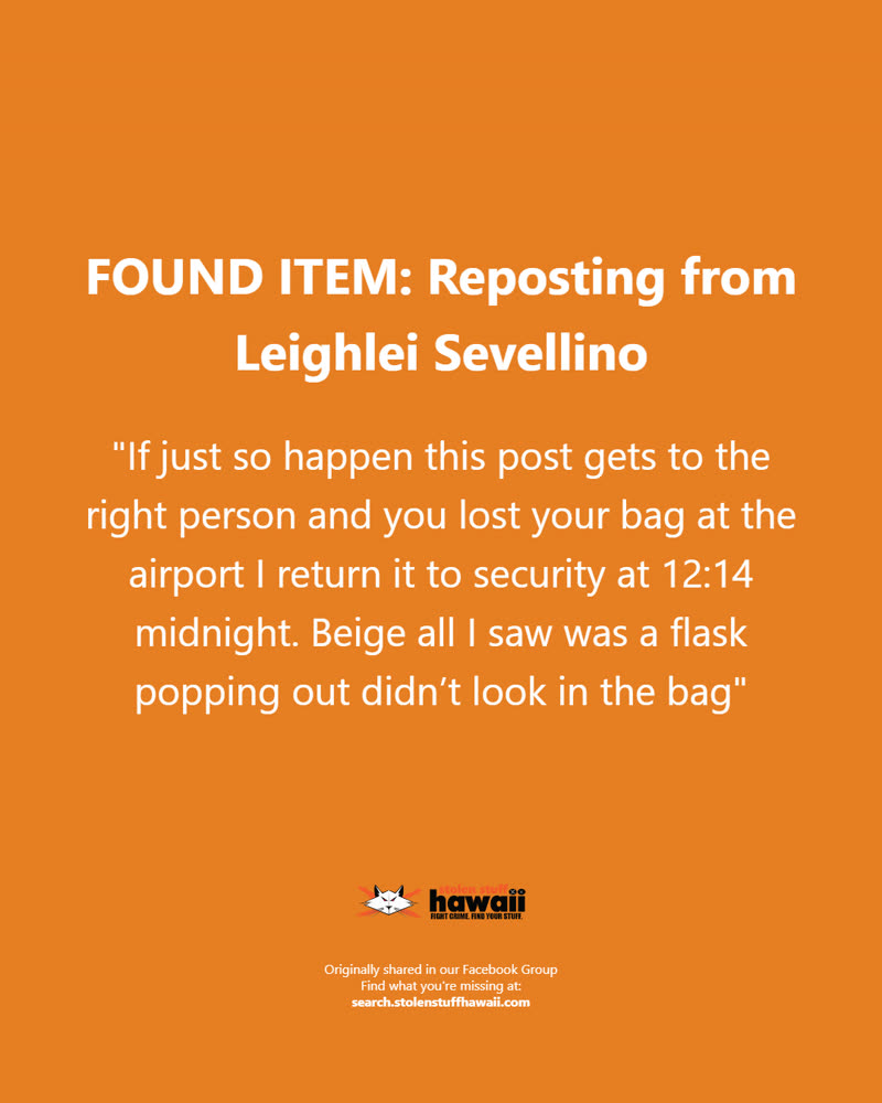 FOUND ITEM - Oahu | SSH Search