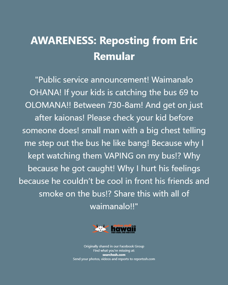 AWARENESS - Oahu | SSH Search