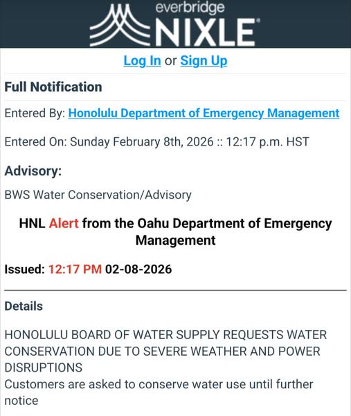 WEATHER ALERT - Oahu | SSH Search