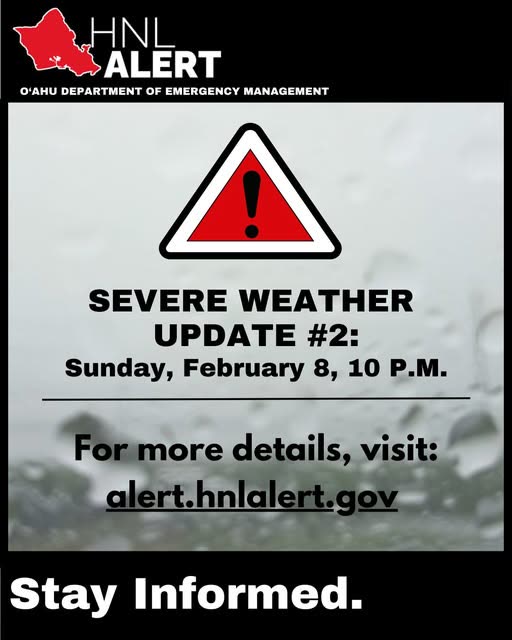 WEATHER ALERT - Oahu | SSH Search
