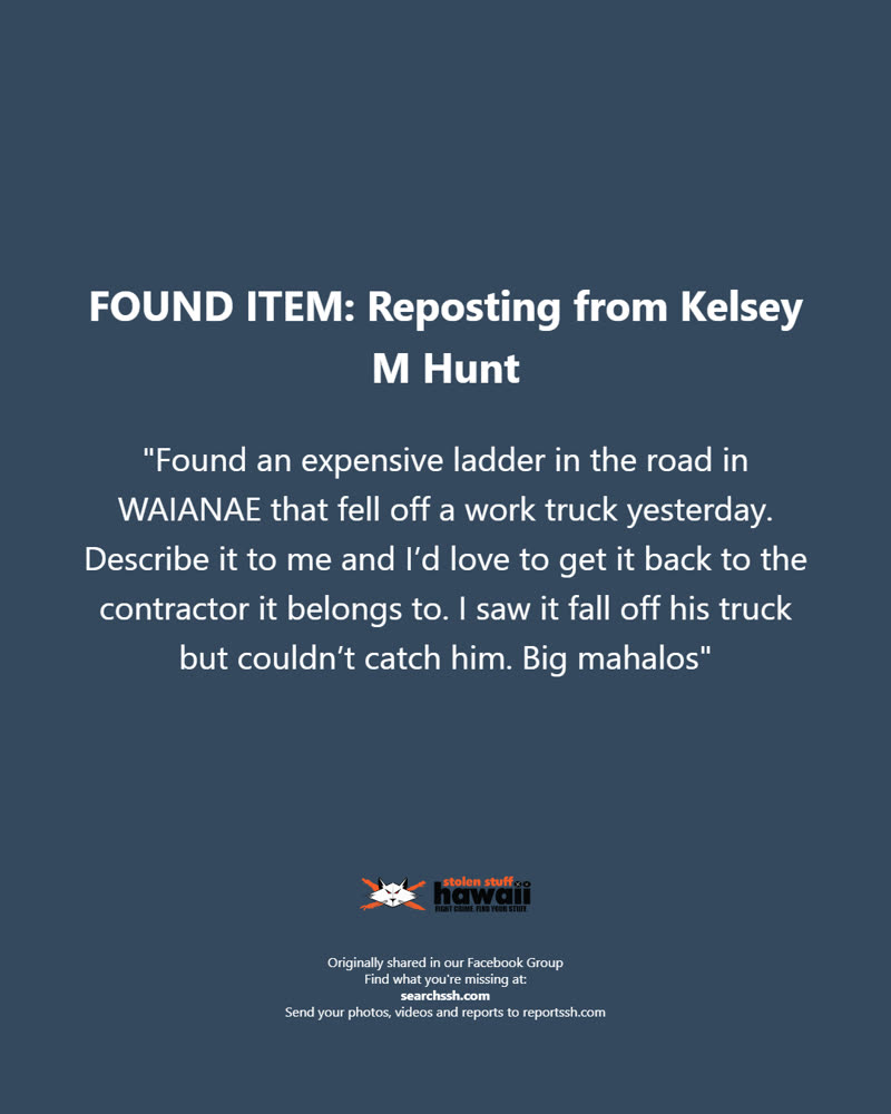 FOUND ITEM - Oahu | SSH Search