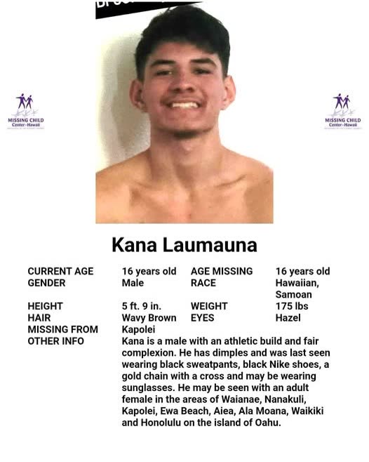 MISSING PERSON - Oahu | SSH Search