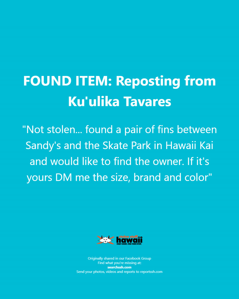 FOUND ITEM - Oahu | SSH Search
