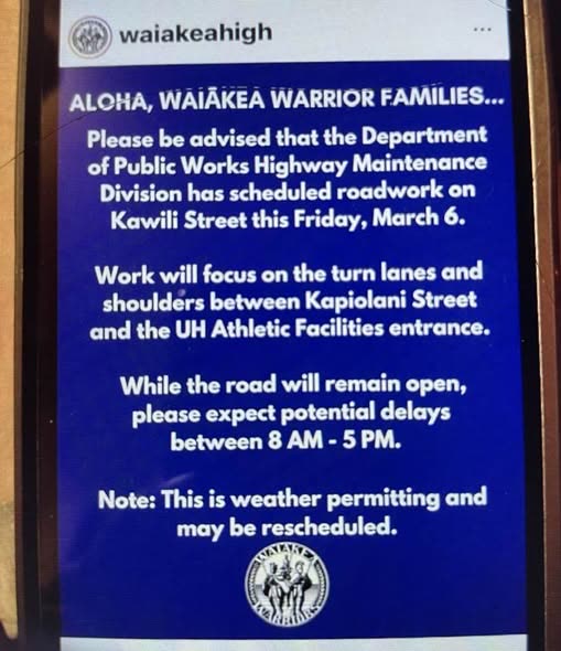 SAFETY ALERT - Oahu | SSH Search