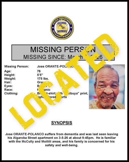 MISSING PERSON - Oahu | SSH Search