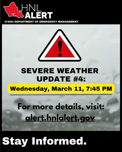 WEATHER ALERT - Oahu | SSH Search