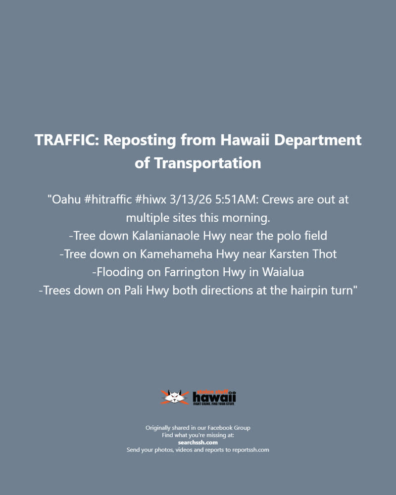 TRAFFIC - Oahu | SSH Search
