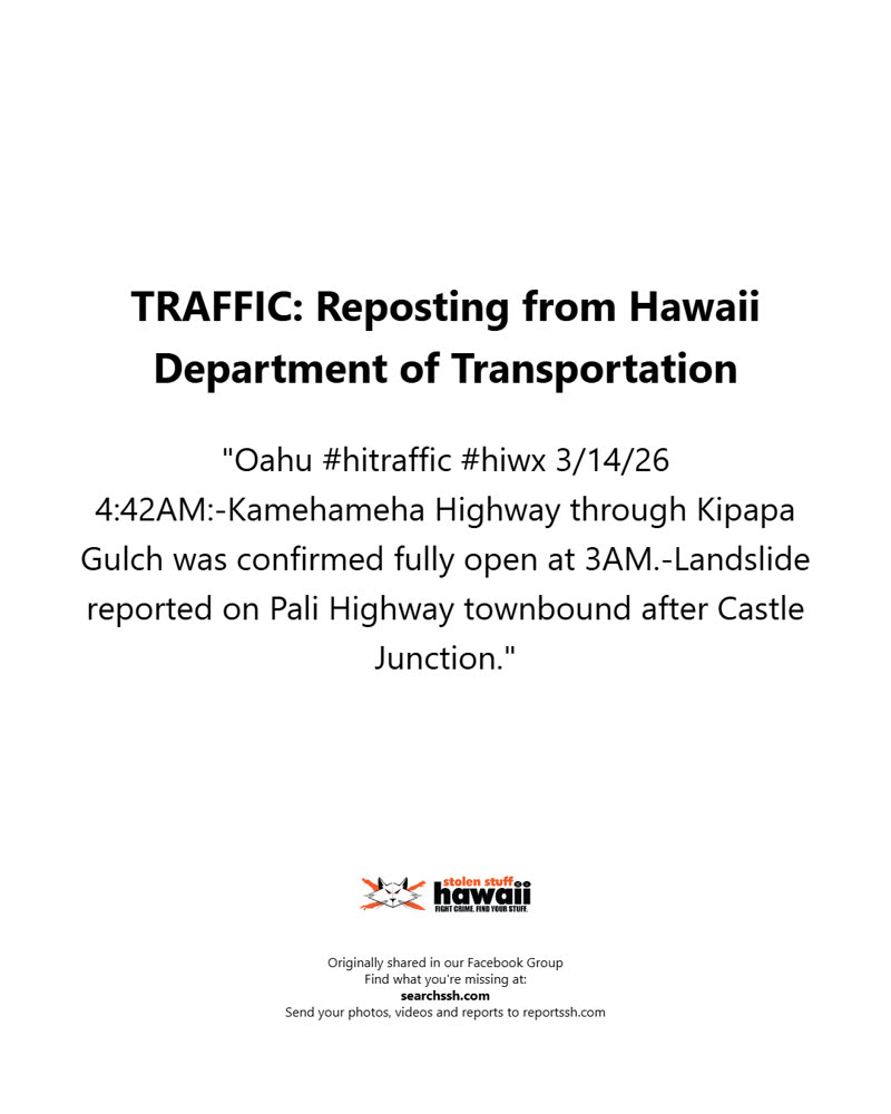 TRAFFIC - Oahu | SSH Search