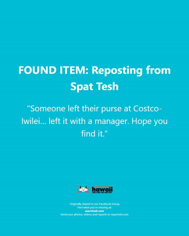 FOUND ITEM - Oahu | SSH Search