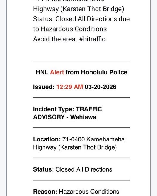 TRAFFIC - Oahu | SSH Search