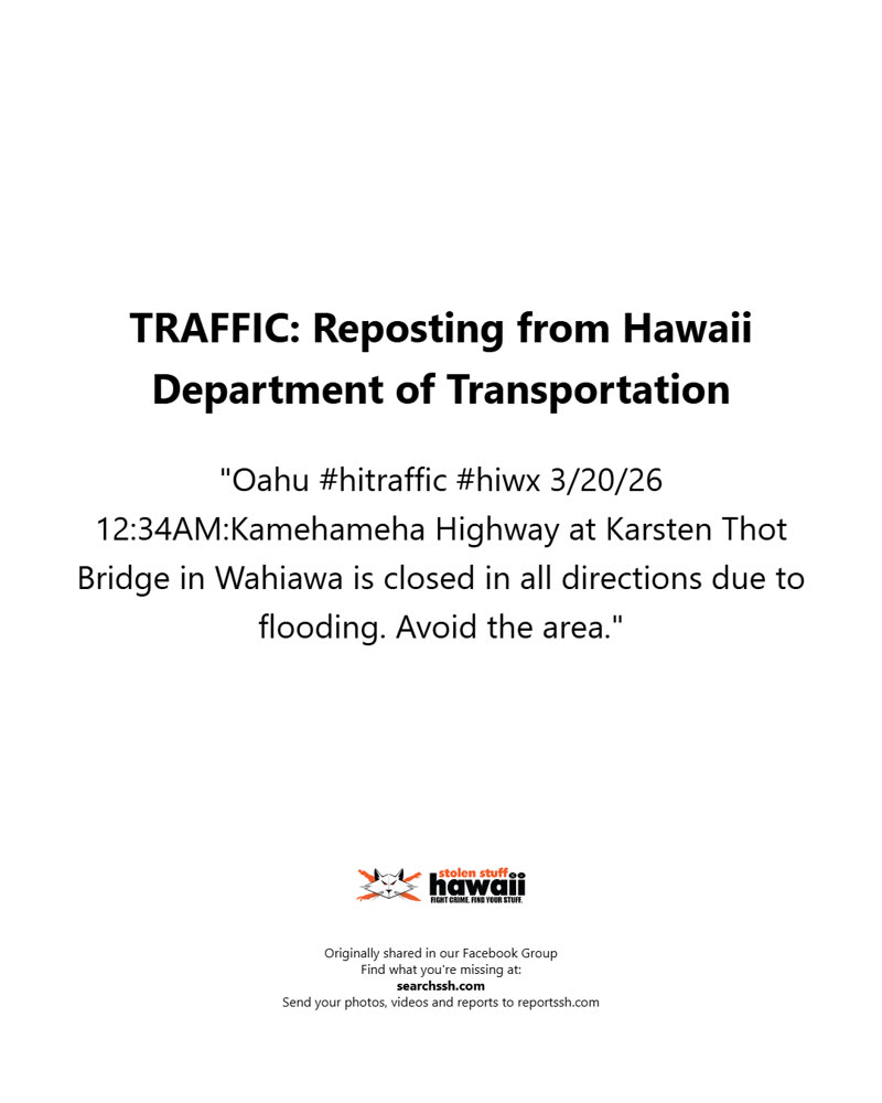 TRAFFIC - Oahu | SSH Search