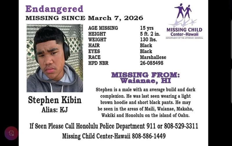 MISSING PERSON - Oahu | SSH Search