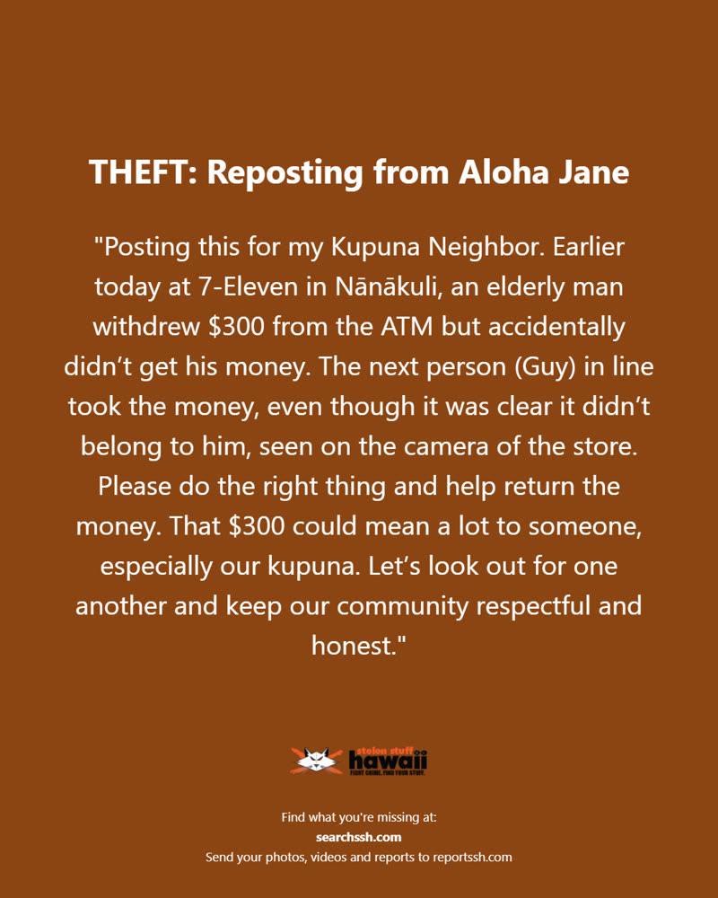 THEFT - Oahu | SSH Search
