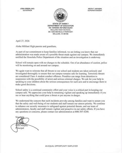 TERRORISTIC THREATENING - Oahu | SSH Search