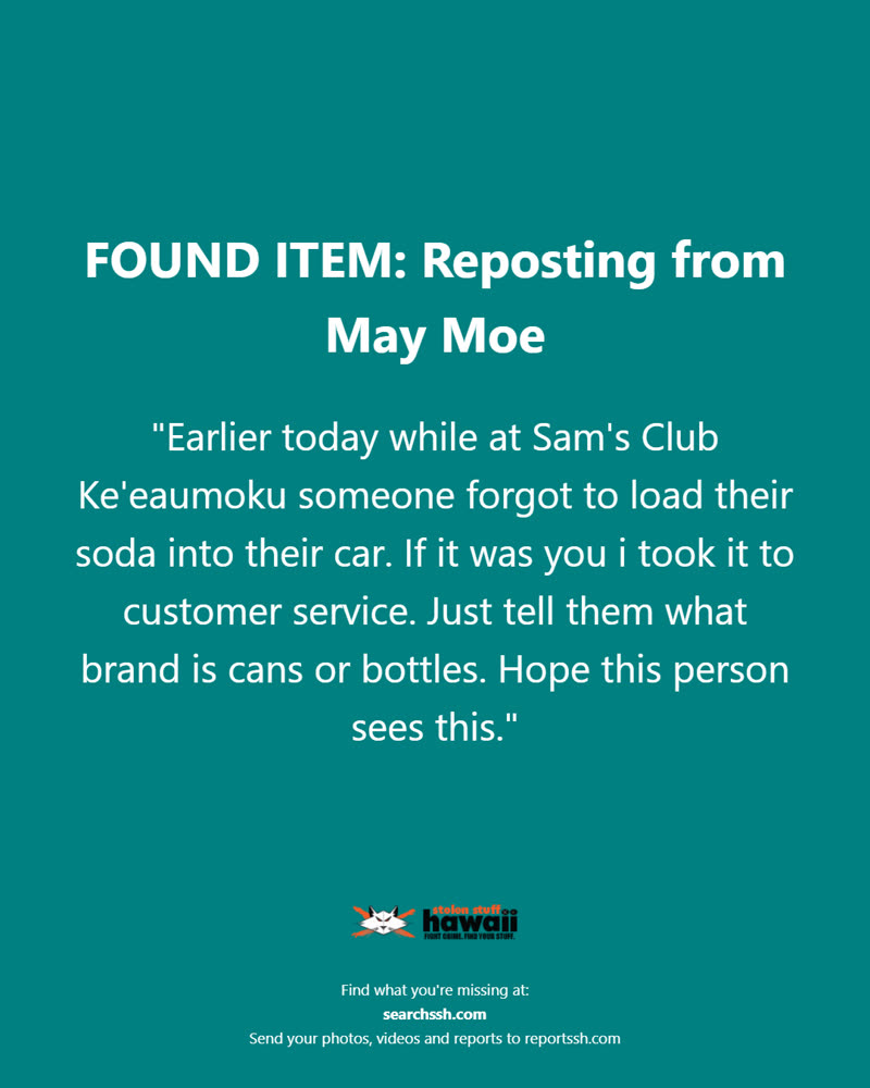 FOUND ITEM - Oahu | SSH Search