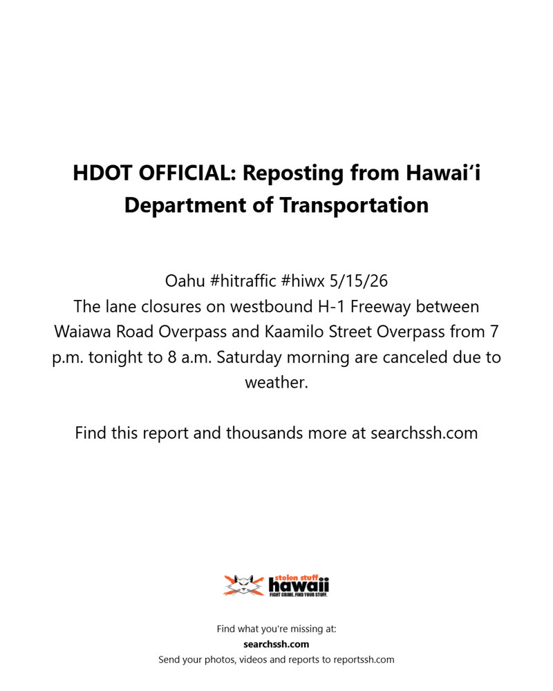 HDOT OFFICIAL - Oahu | SSH Search
