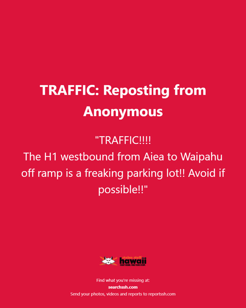 TRAFFIC - Oahu | SSH Search