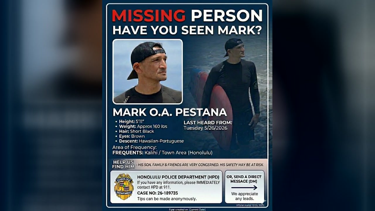 MISSING PERSON - Oahu | Stolen Stuff Hawaii