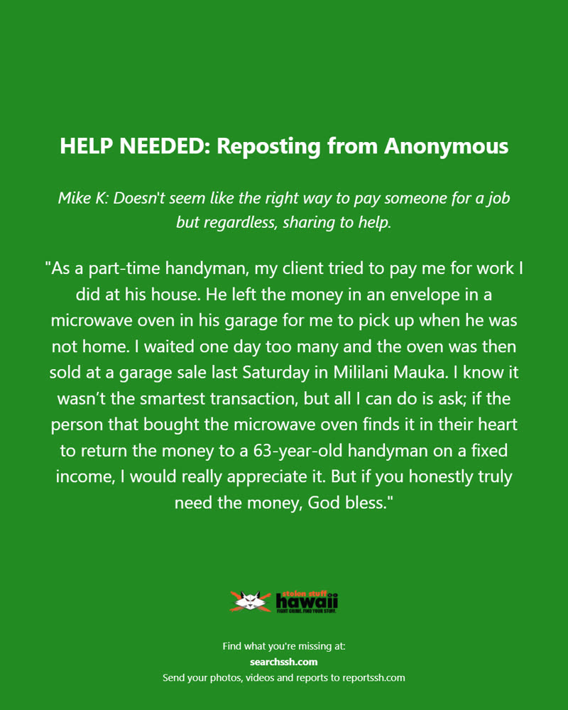 HELP NEEDED - Oahu | SSH Search