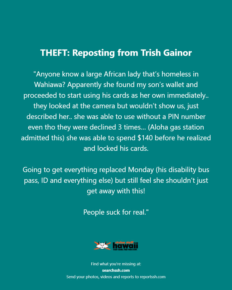 THEFT - Oahu | SSH Search